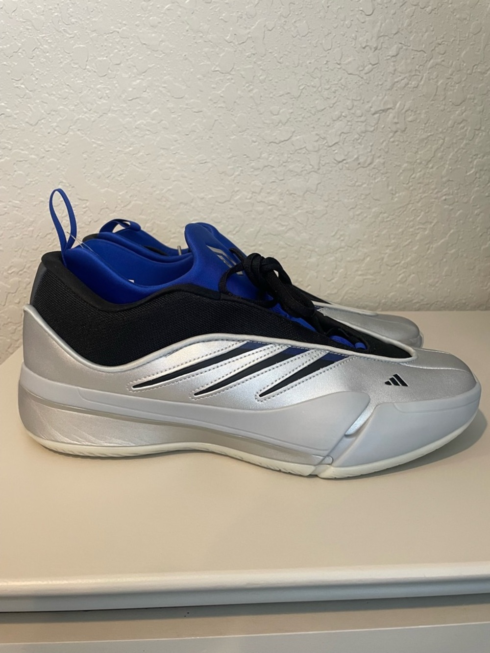 adidas Dame 9 Basketball  Mens Silver Sneakers Athletic Shoes JH6633